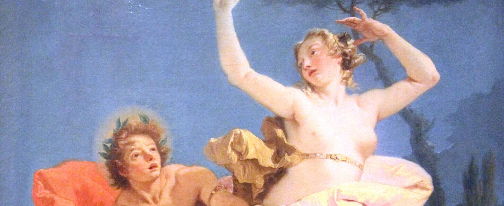 Dettaglio tratto dal dipinto di Giambattista Tiepolo raffigurante Apollo e Dafne.