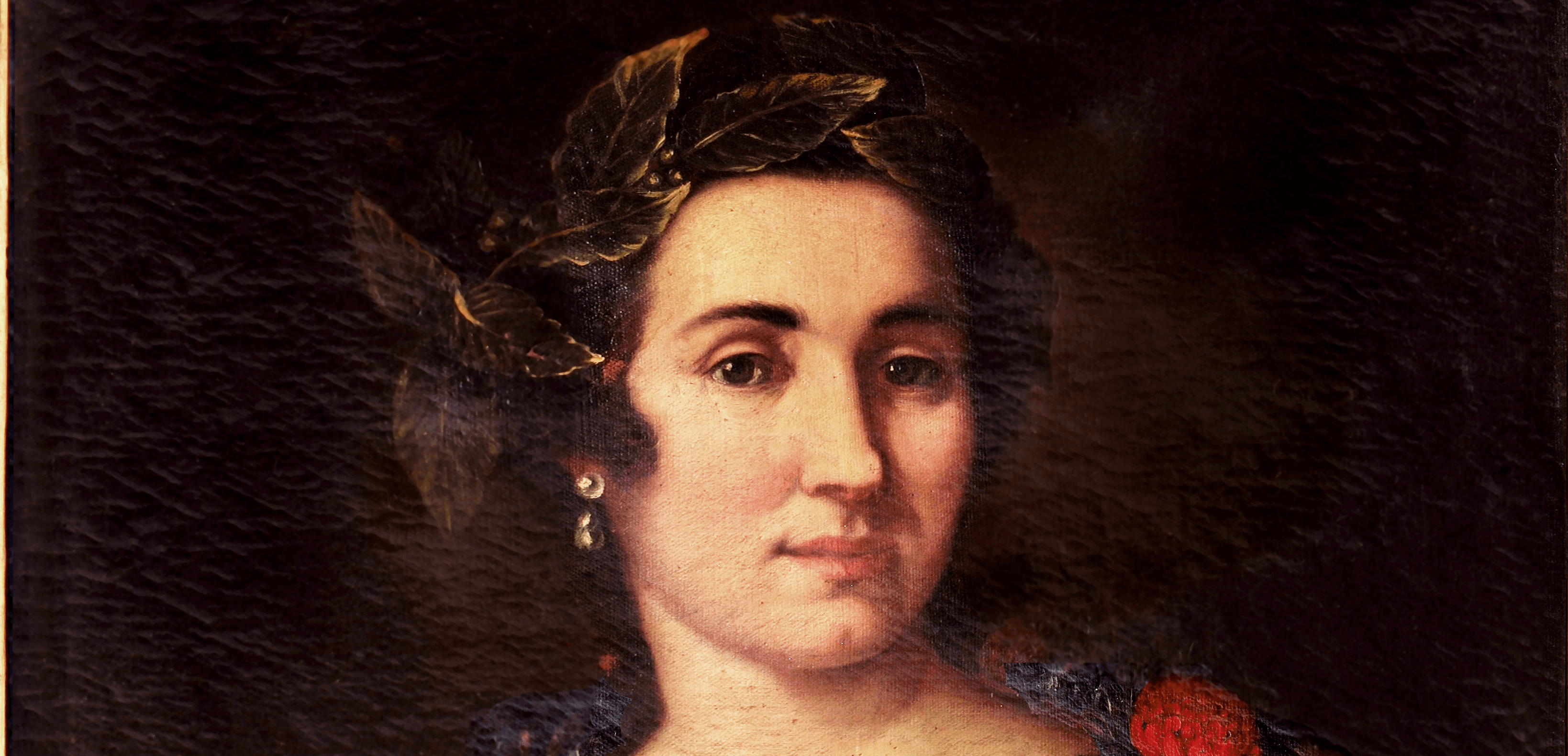 Ritratto di Maria Maddalena Morelli con corona d'alloro, in seguito alla sua incoronazione poetica
