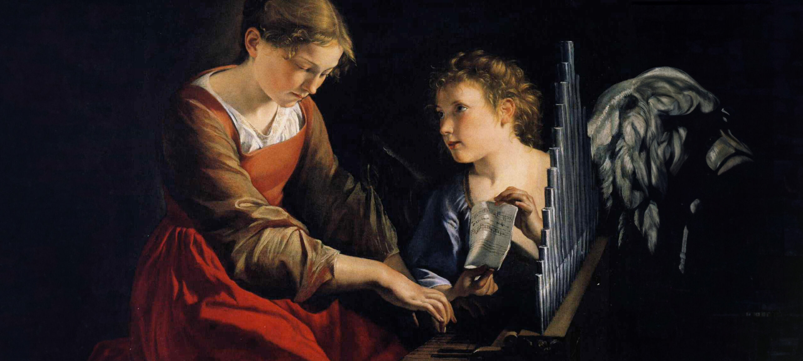 Immagine decorativa. Dipinto di Orazio Gentileschi raffigurante Santa Cecilia